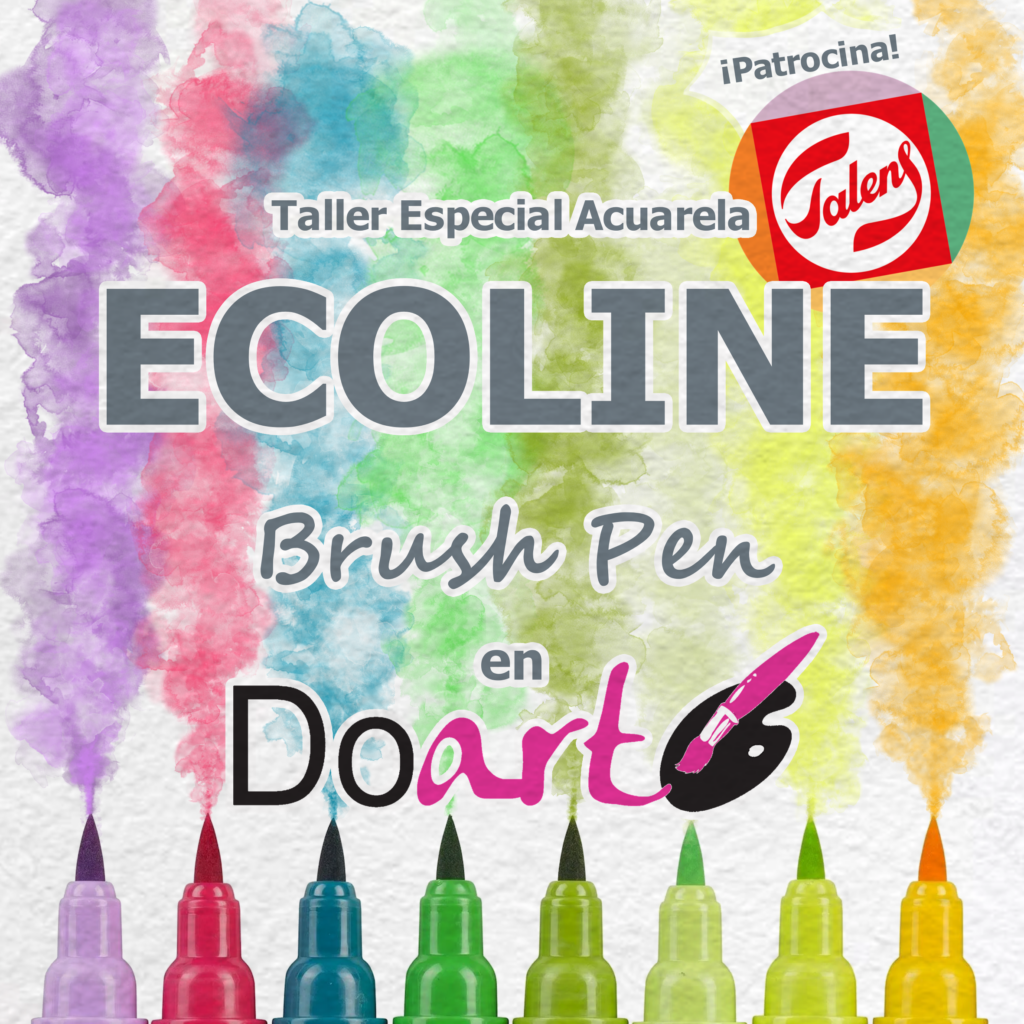 Taller de acuarela de los rotuladores ( brush pen) ecoline de royal talens en doart impartido por la ilustradora shairys Bj