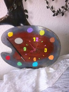 paleta reloj de alumna curso de manualidades doart